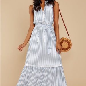 Blue striped maxi